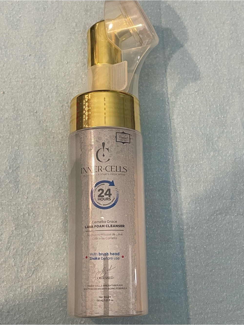 Inner-Cells Camellia Grace Lava Foam Cleanser - Gold & White